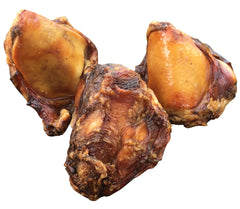 K9 Connoisseur USA-made beef knee cap bones for durable, long-lasting chewing.