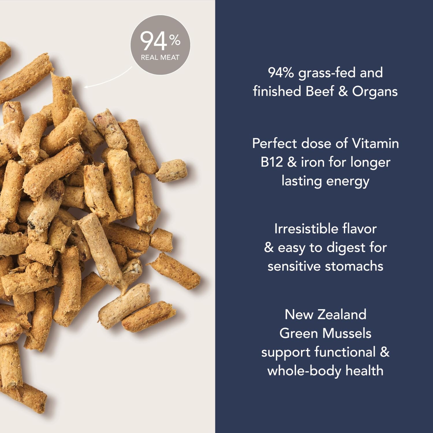 K9 Natural freeze-dried dog food packaging with reseal for freshness