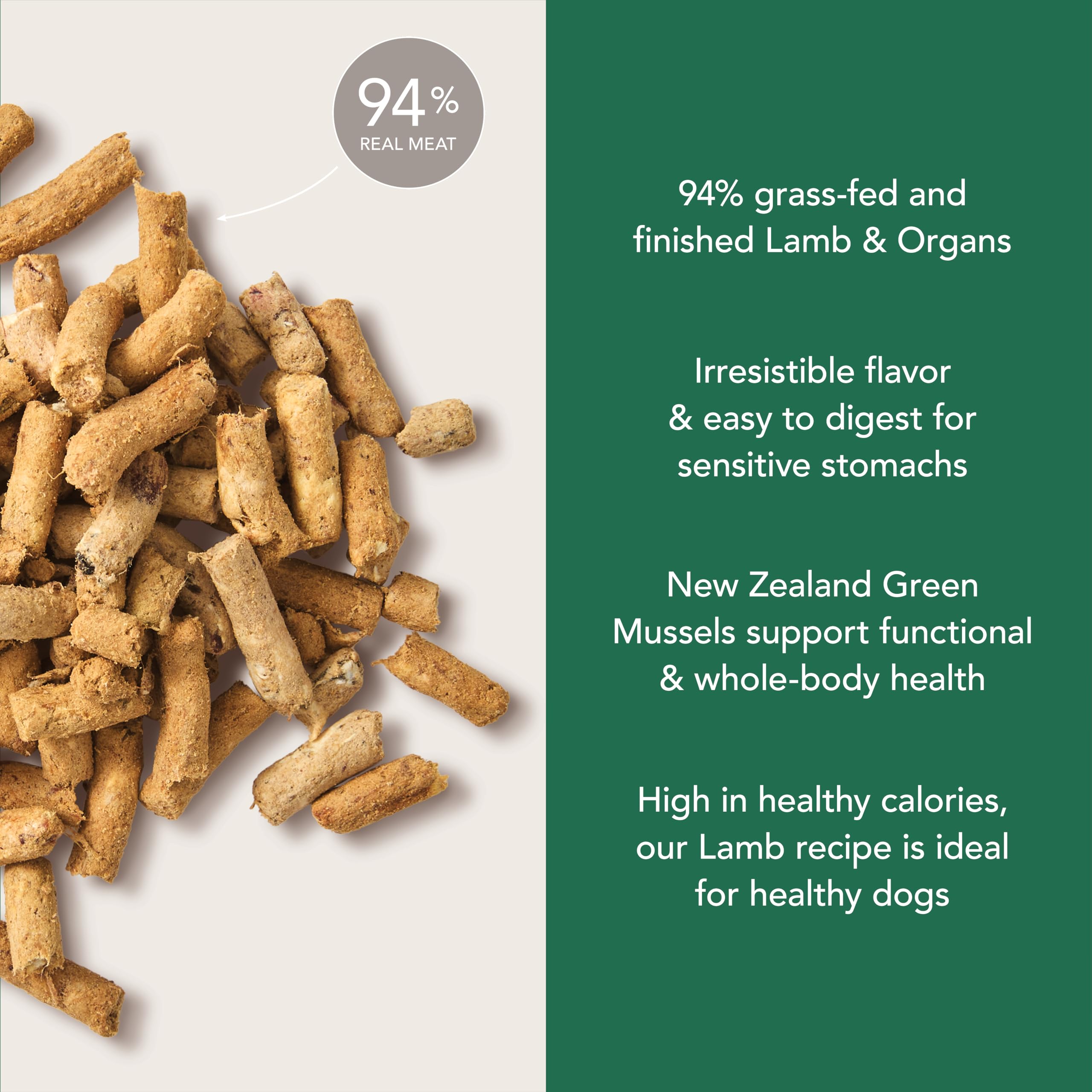 K9 Natural grass-fed New Zealand lamb ingredients emphasize high-quality protein