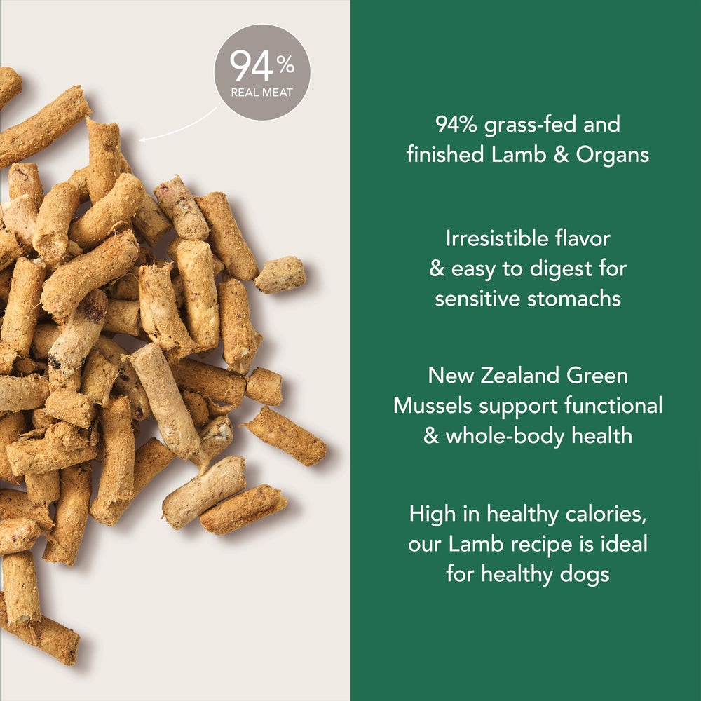K9 Natural grass-fed New Zealand lamb ingredients emphasize high-quality protein