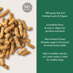 K9 Natural grass-fed New Zealand lamb ingredients emphasize high-quality protein