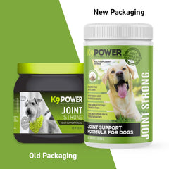 K9 Power Joint Strong bottle being poured for easy daily joint support.