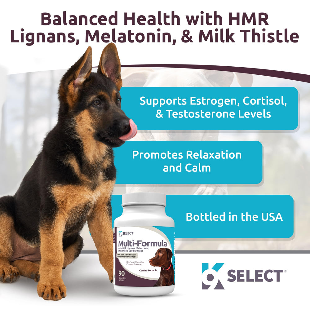 K9 Select beef-flavor dog vitamin chew close-up highlighting strong liver support.