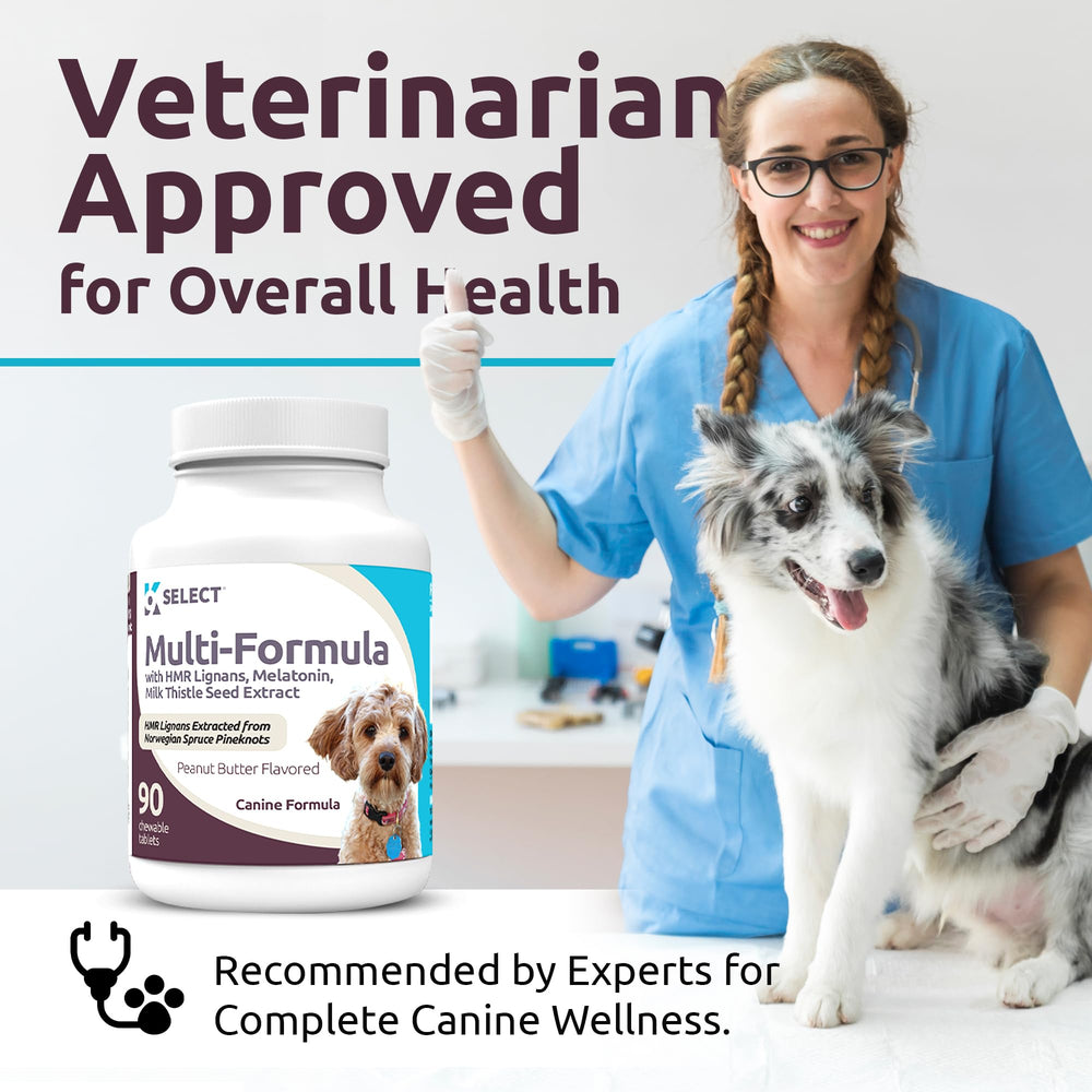 K9 Select dog vitamins for skin and coat health in small breeds.
