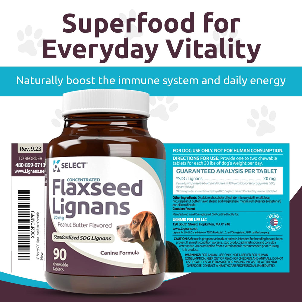 K9 Select immune-support tablet close-up suggesting antioxidant benefits for dogs