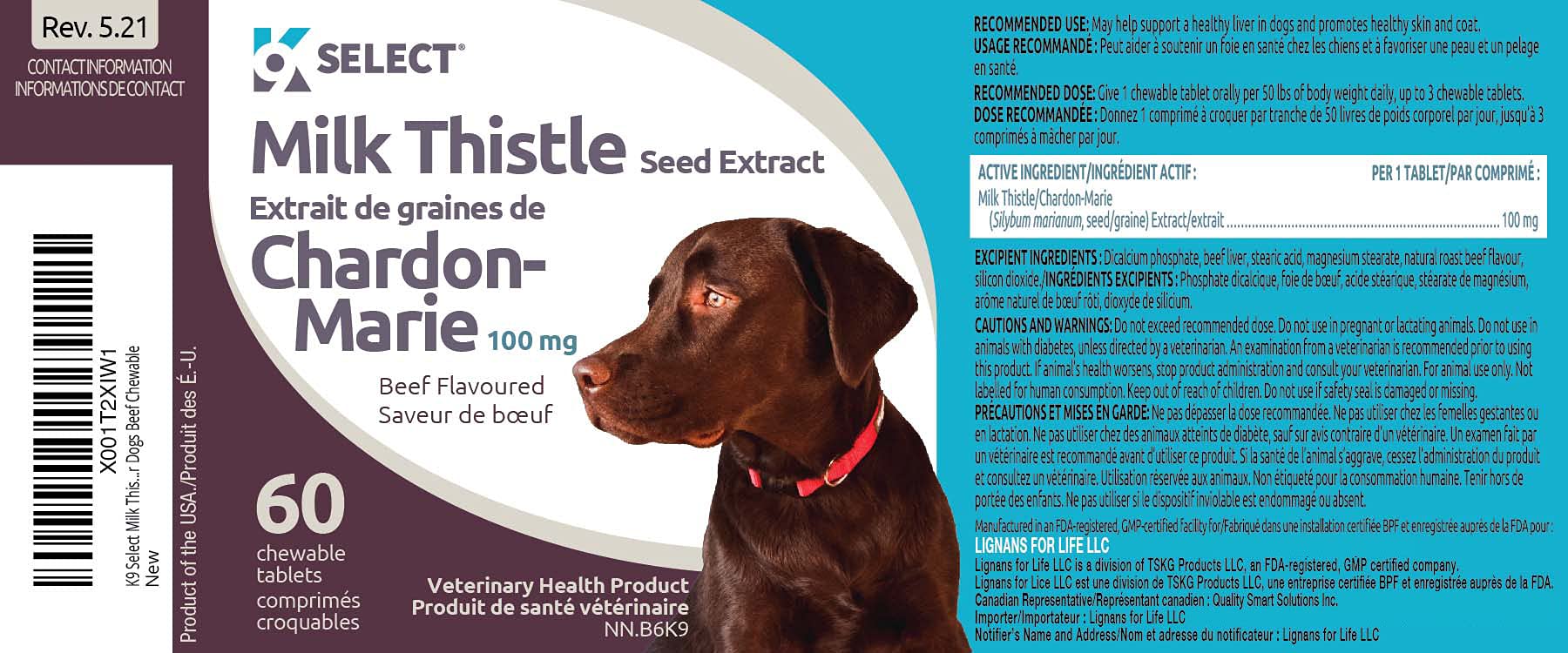 K9 Select beef-flavored dog tablets offer tasty liver support.