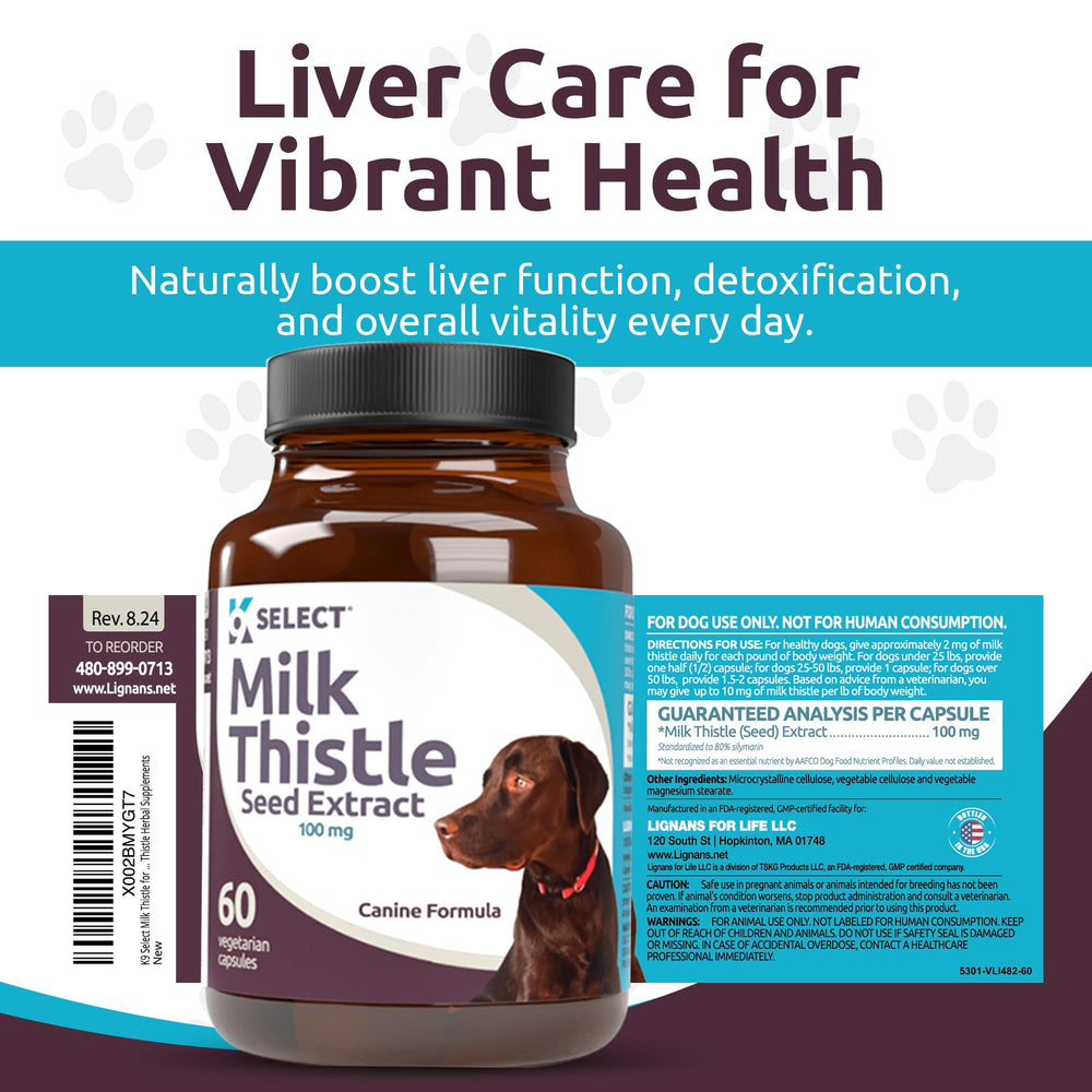K9 Select liver support for dogs image set highlights routine supplementation.