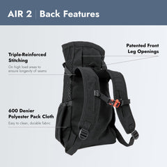 K9 Sport Sack Air 2 angle-base support highlighting stability for dogs.