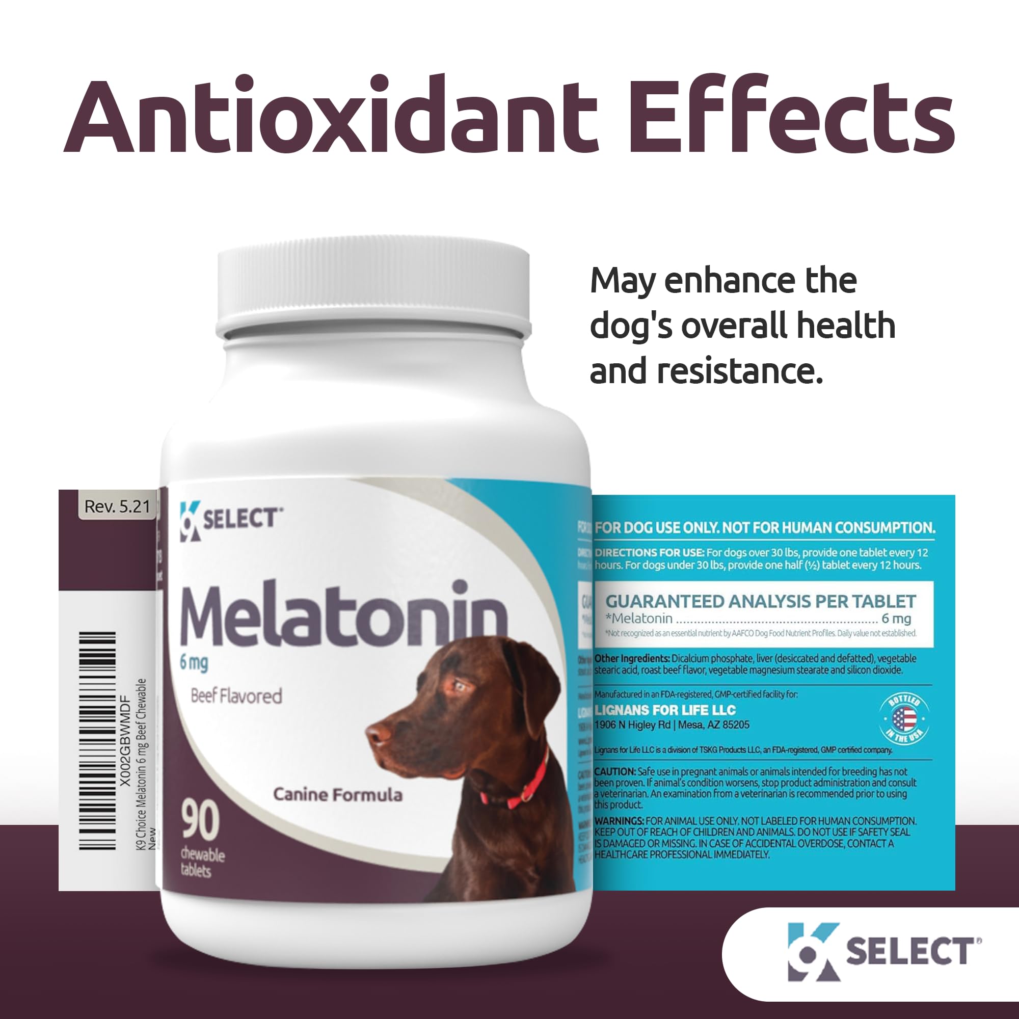 Calming chews from K9 Select help dogs during storms and fireworks.