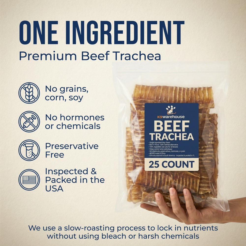 Eco-friendly, sustainable dog treat from K9warehouse trachea chews