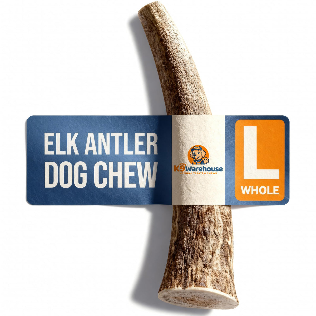 K9warehouse elk antlers for dogs with dense texture ideal for durable chewing.