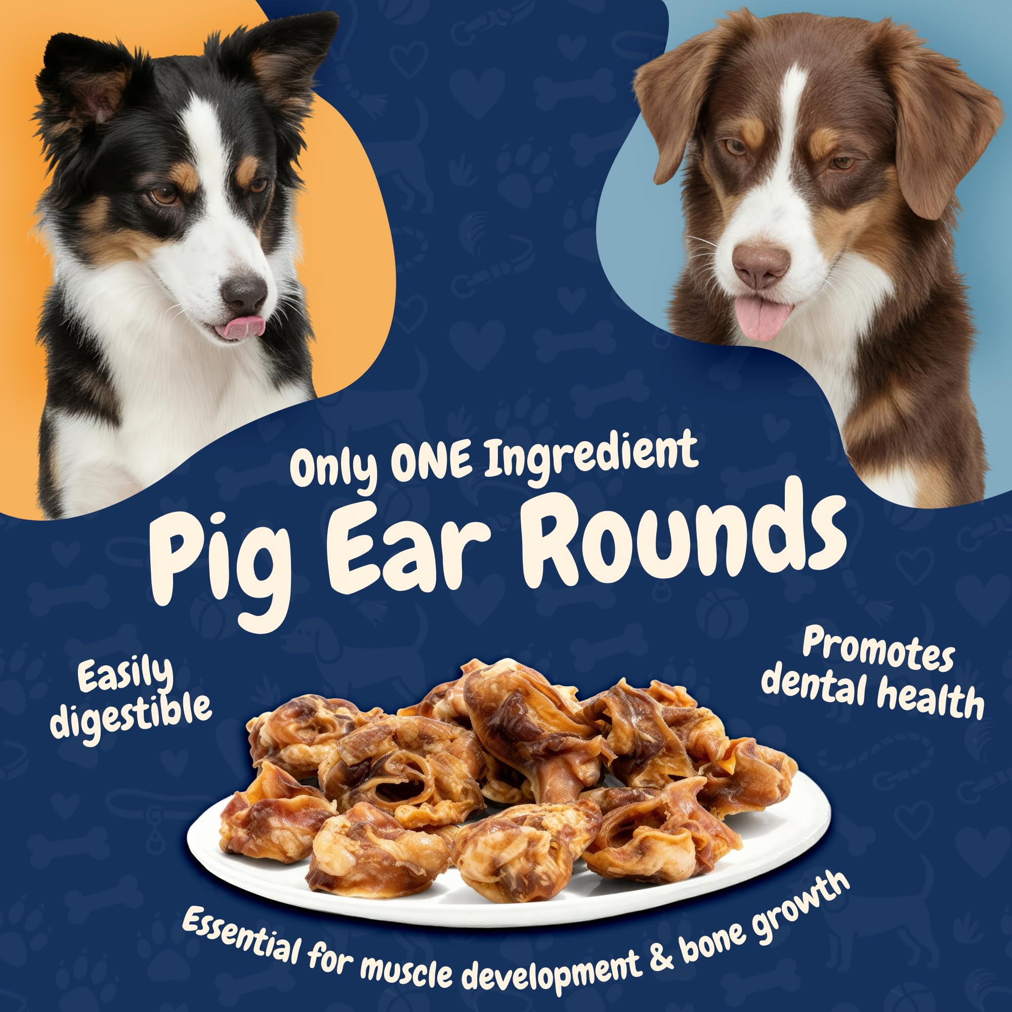 K9warehouse large dog friendly pig ears suitable for all sizes.