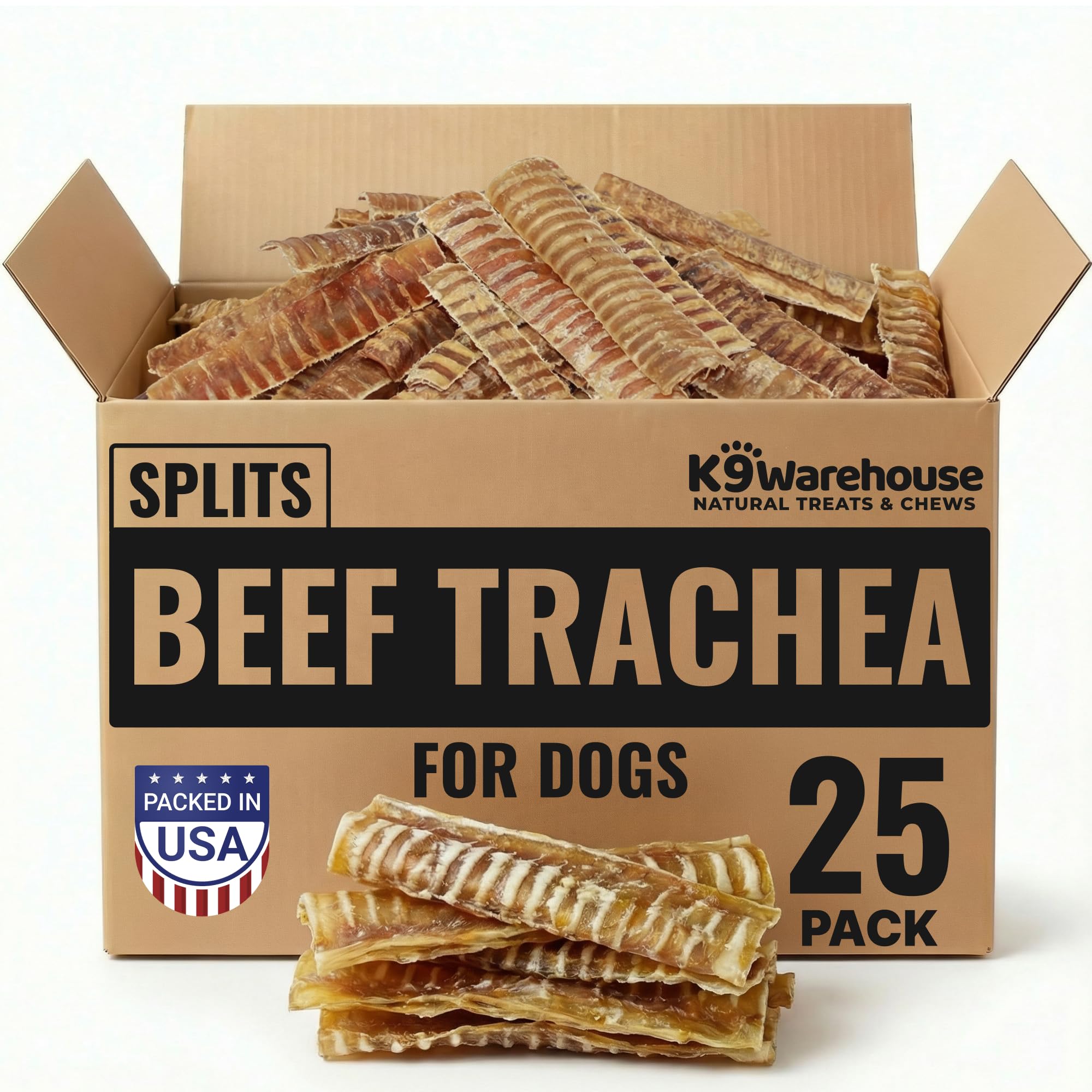 K9warehouse trachea dog chews packaging shows premium USA-made treat