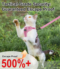 Kaazylab breathable air mesh keeps your cat cool during walks.