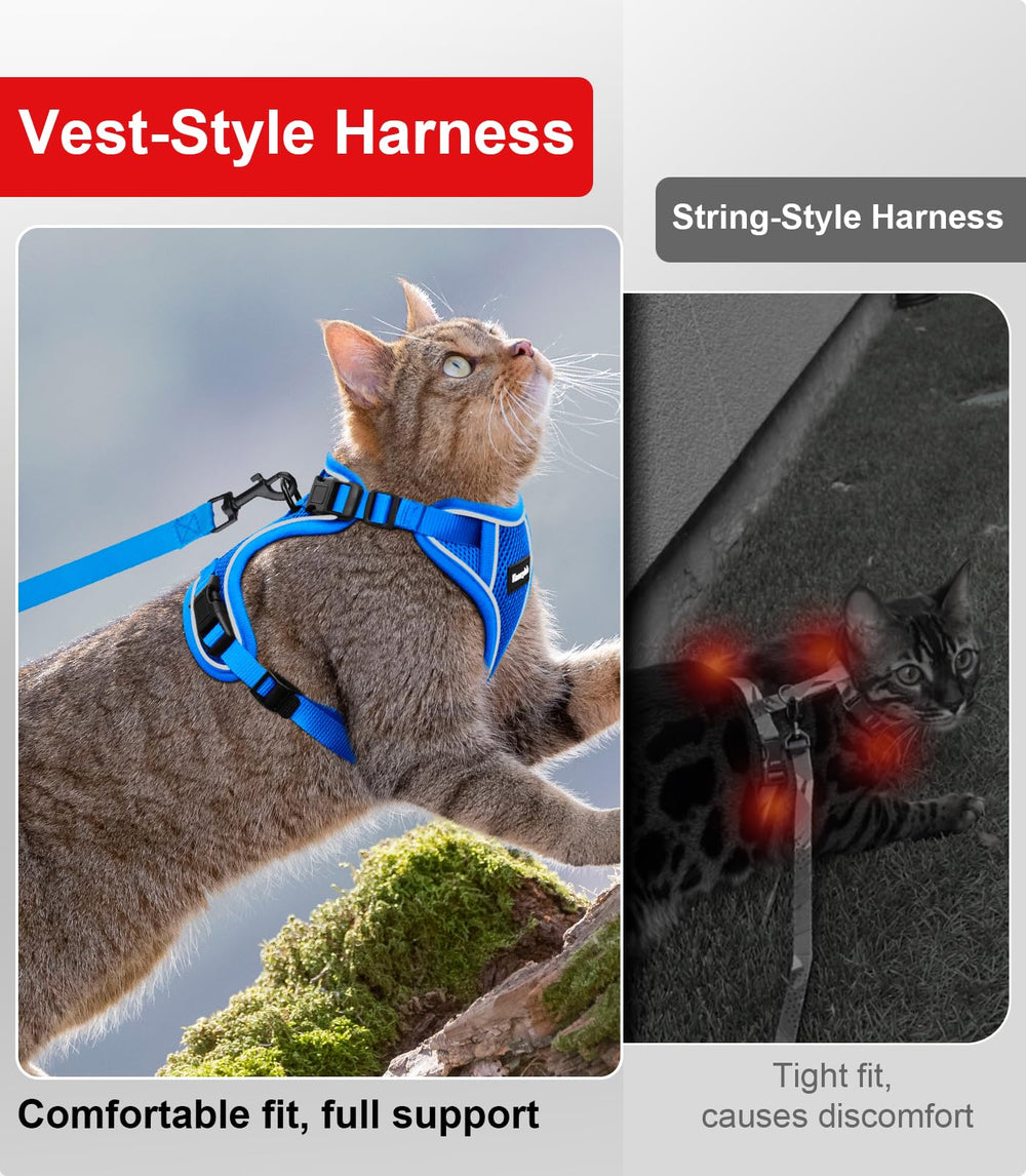 Kaazylab cat harness durable buckles withstand playful, active cats.