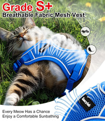Kaazylab cat harness lightweight air mesh keeps cat cool