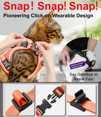Kaazylab cat harness soft padding reduces neck strain.