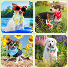 Kacctyen dog bandana close-up in soft cotton material for skin-friendly comfort.