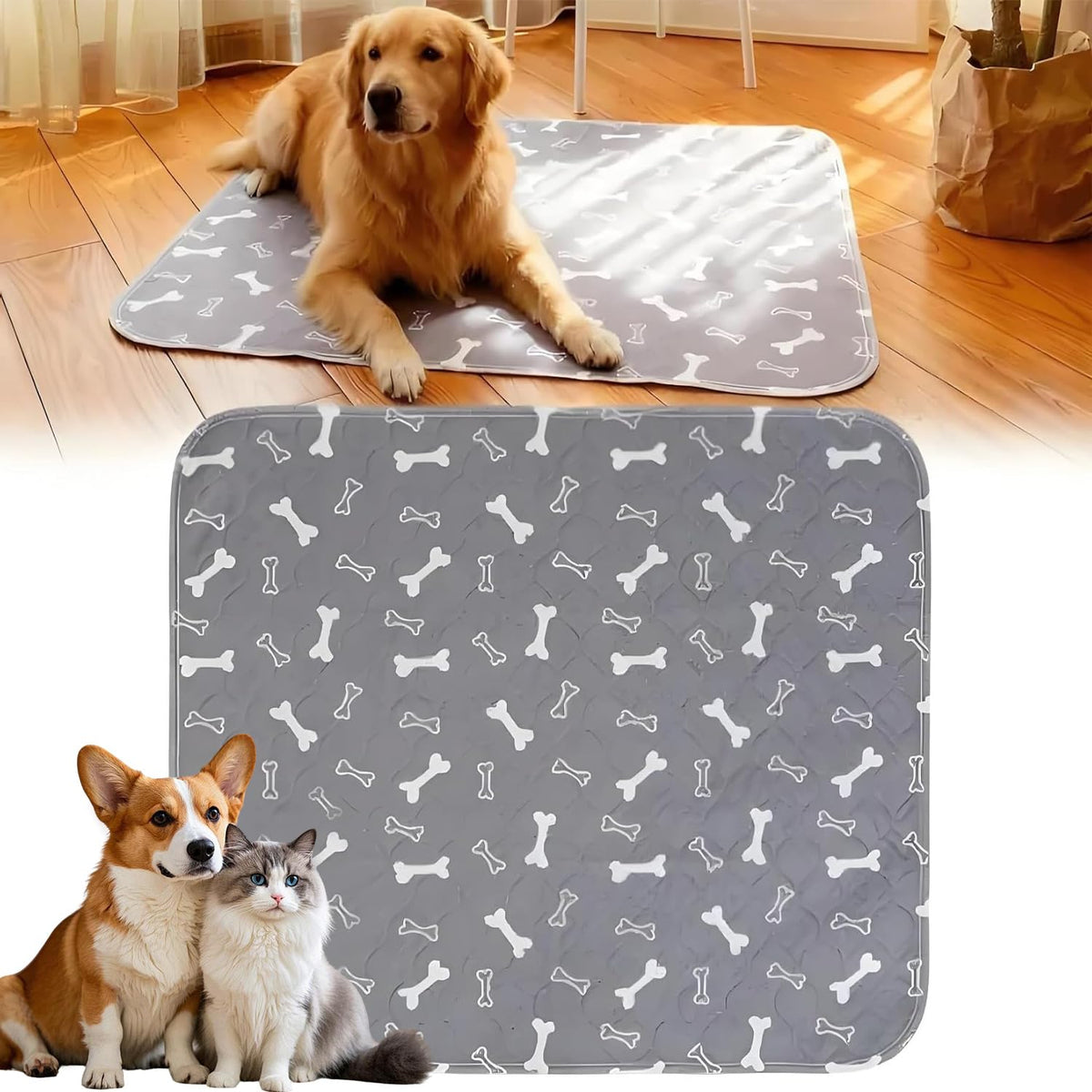 Kacitalone Elite Pad in grey shows leak-proof back for protection