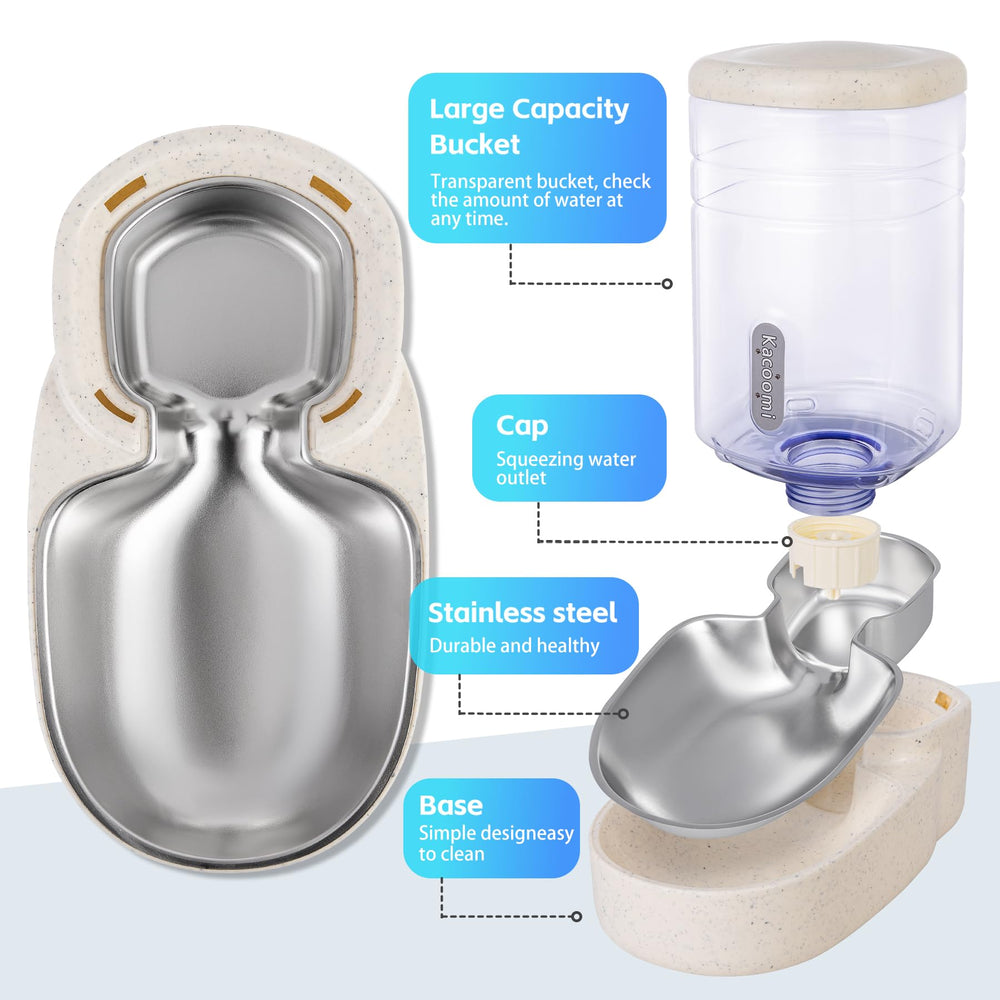 Kacoomi removable stainless steel bowl for easy cleaning and fresh servings.