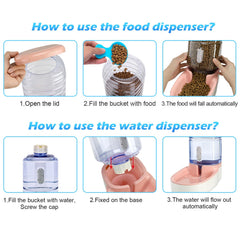 Kacoomi transparent refill bottle helps monitor food and water levels.