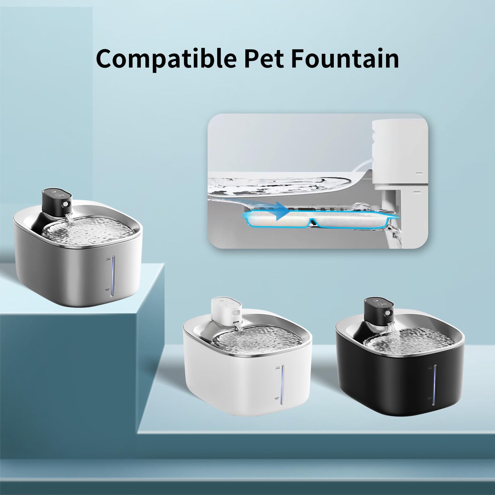 Kactoily replacement filter sponges for reliable fountain performance