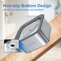 Kactoily 3L no-spill dog water bowl with non-slip base secured to floor