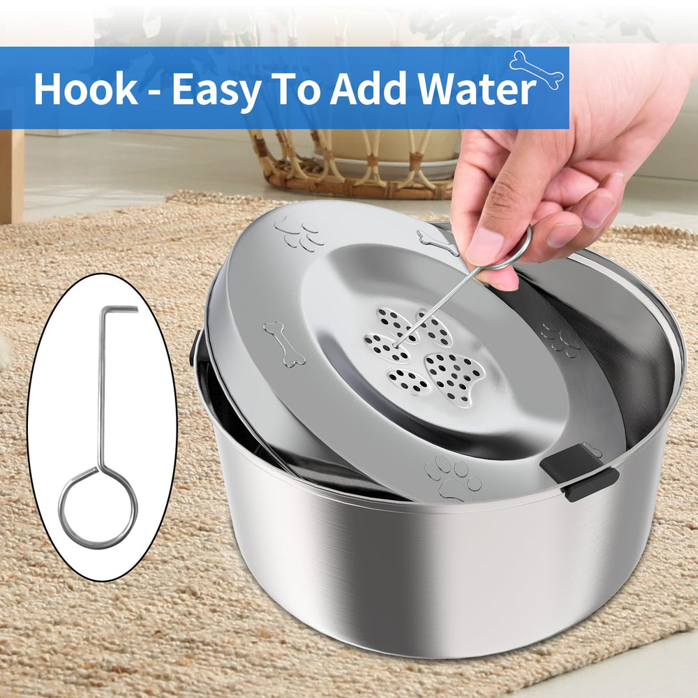 Kactoily dishwasher-safe dog water bowl simplifies cleaning after trips.