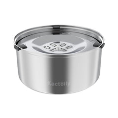 Kactoily large-capacity dog water bowl in stainless steel for multi-pet homes.