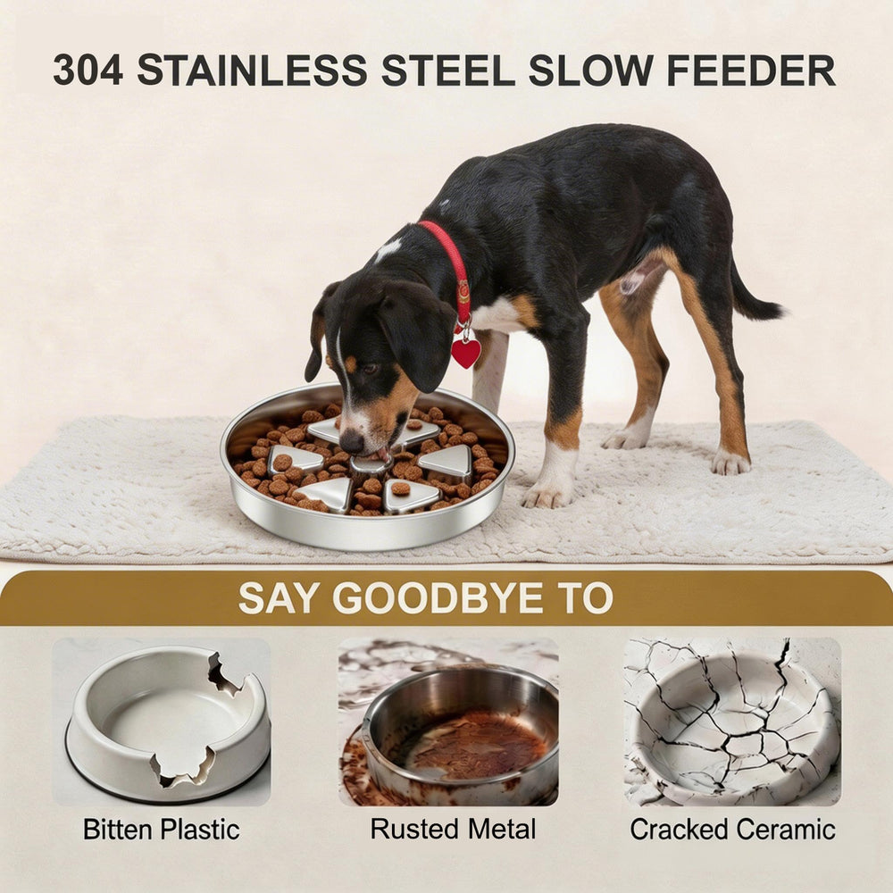 Kactoily non-slip base keeps the bowl steady during meals