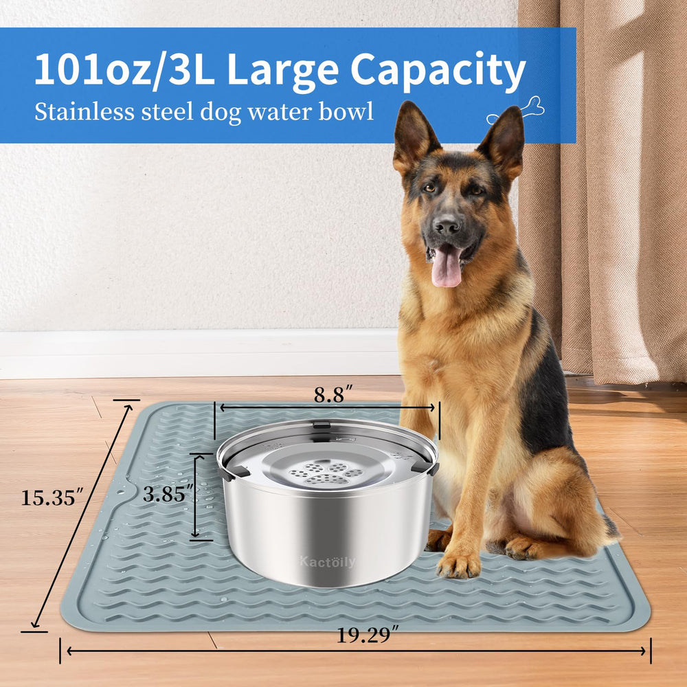 Kactoily spill-proof dog water bowl for home and travel