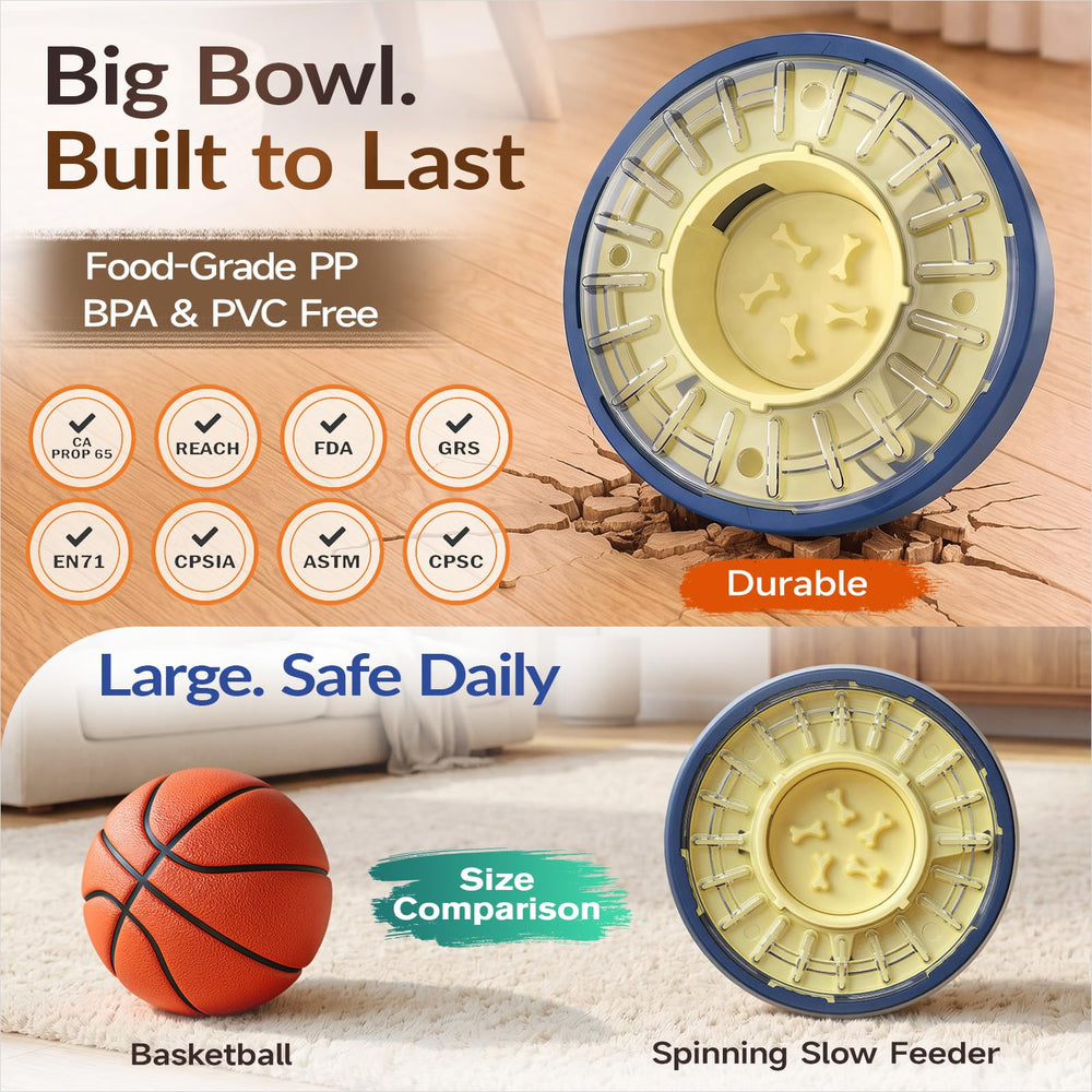 KADTC 4-cup capacity dog bowl supports real meals with kibble or toppers.