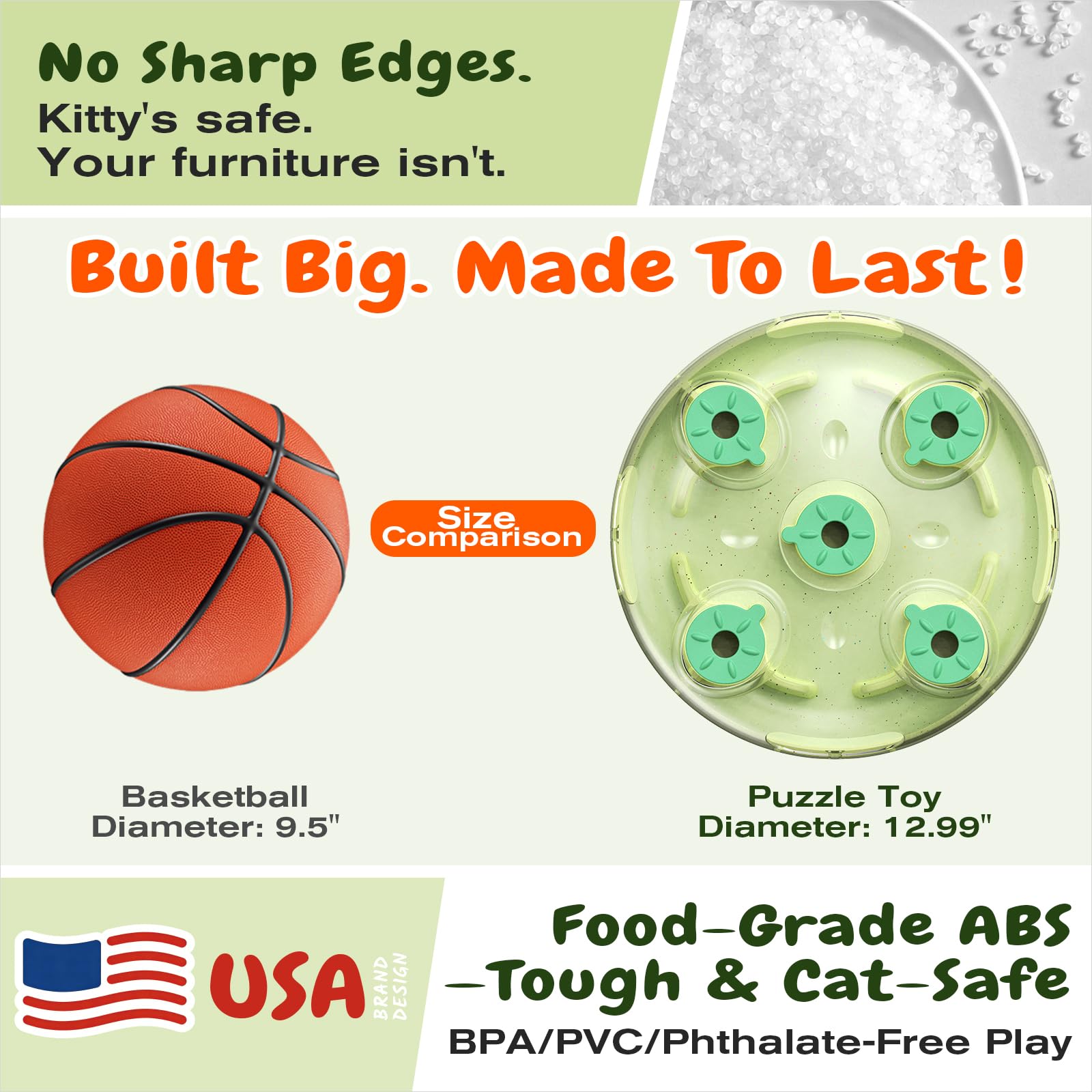 KADTC cat puzzle toy two-ways play demonstrates adjustable challenge for kittens.