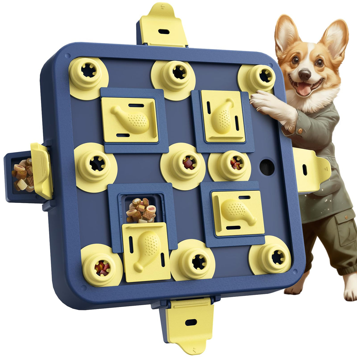 KADTC dog chess puzzle toy with level-based challenges for mental engagement.