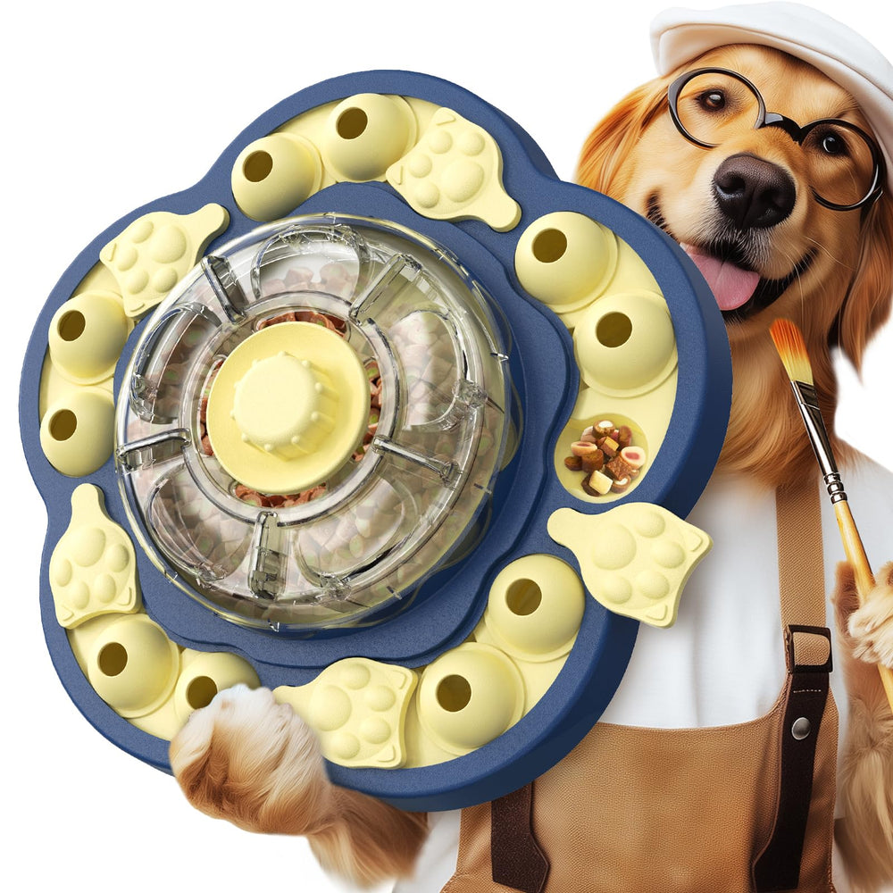 KADTC dog puzzle toy in a 3-level setup offering a challenging brain workout