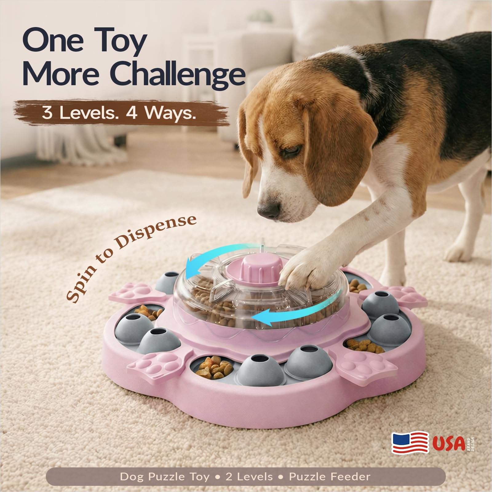 KADTC puzzle toy lower pods reveal treats during play