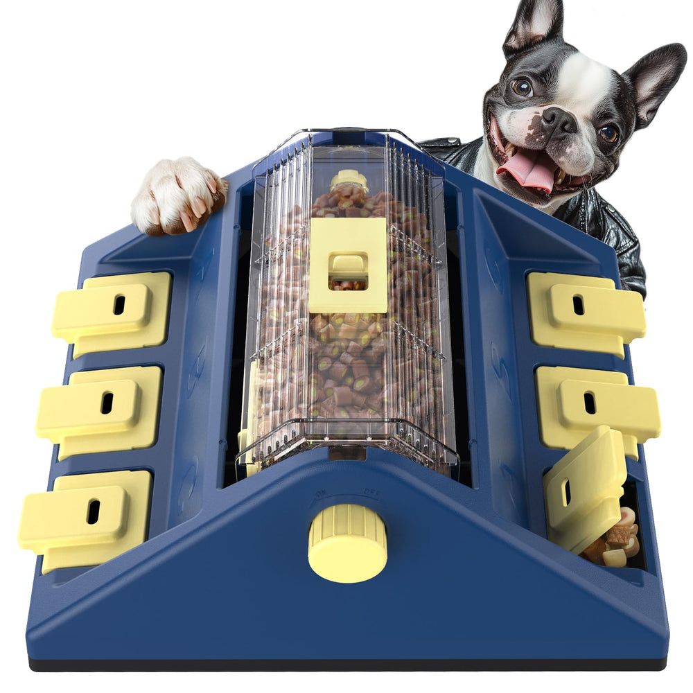 KADTC dog puzzle toy two-levels enhances mental stimulation during meals.