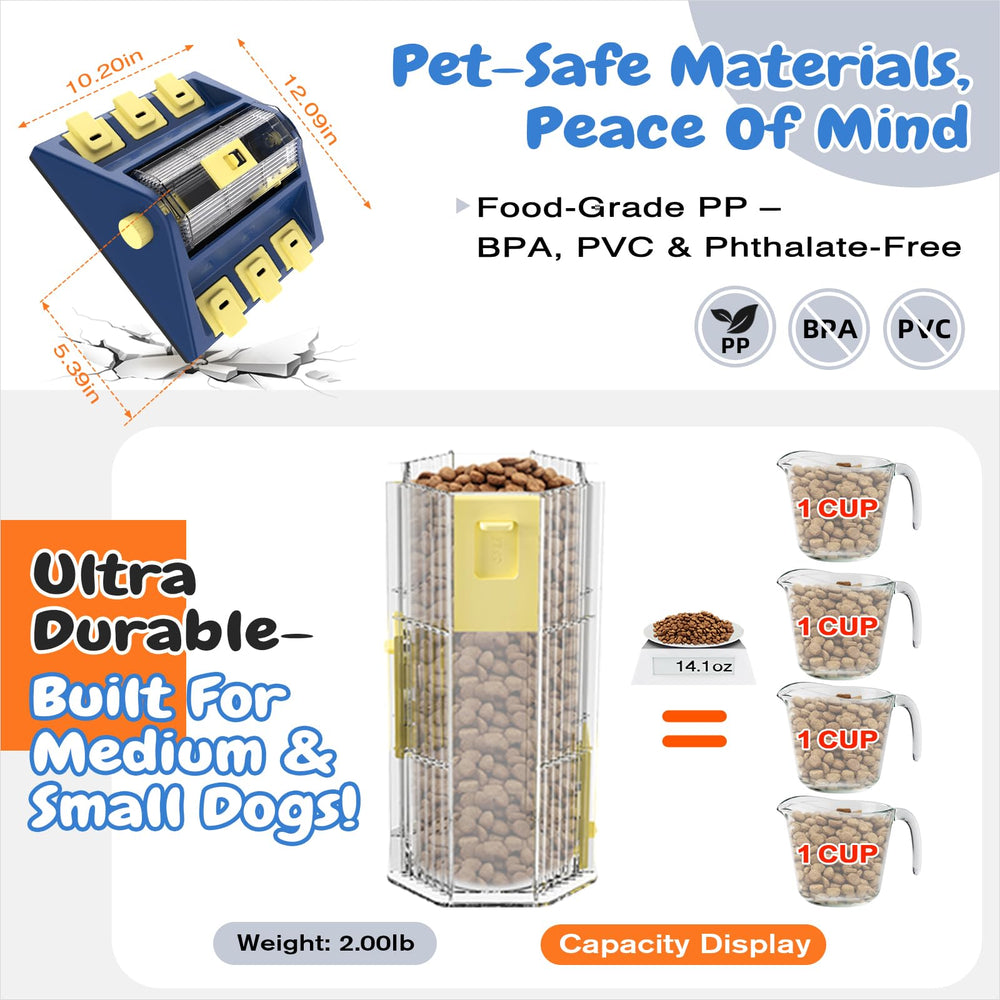 KADTC dry kibble slow-feeder encourages longer engagement and mindful snacking.