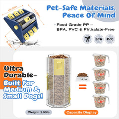 KADTC dry kibble slow-feeder encourages longer engagement and mindful snacking.