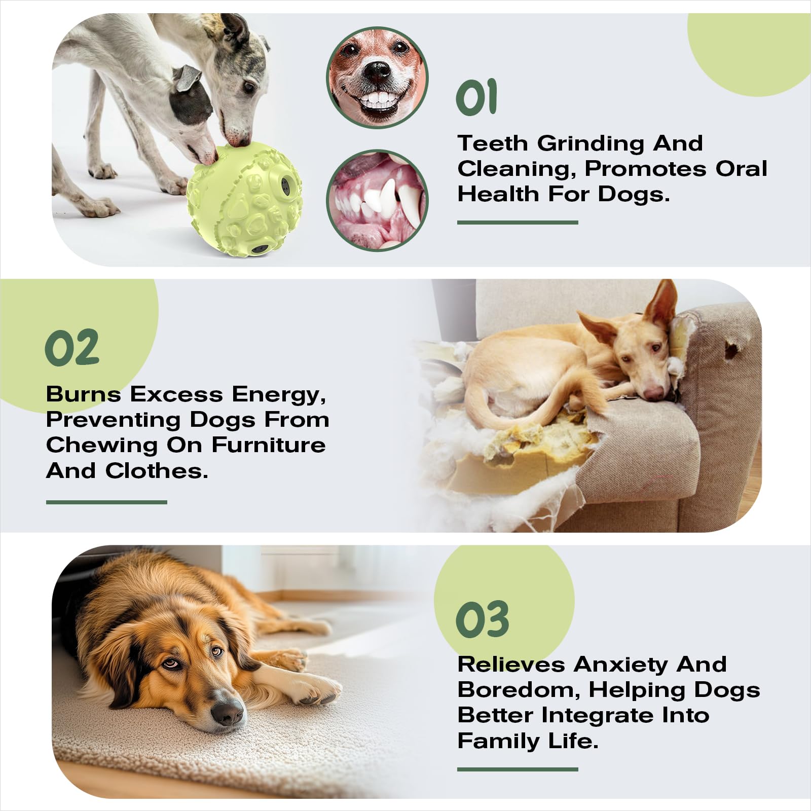 KADTC ready-to-use dog ball, simple rinse after outdoor or indoor play.