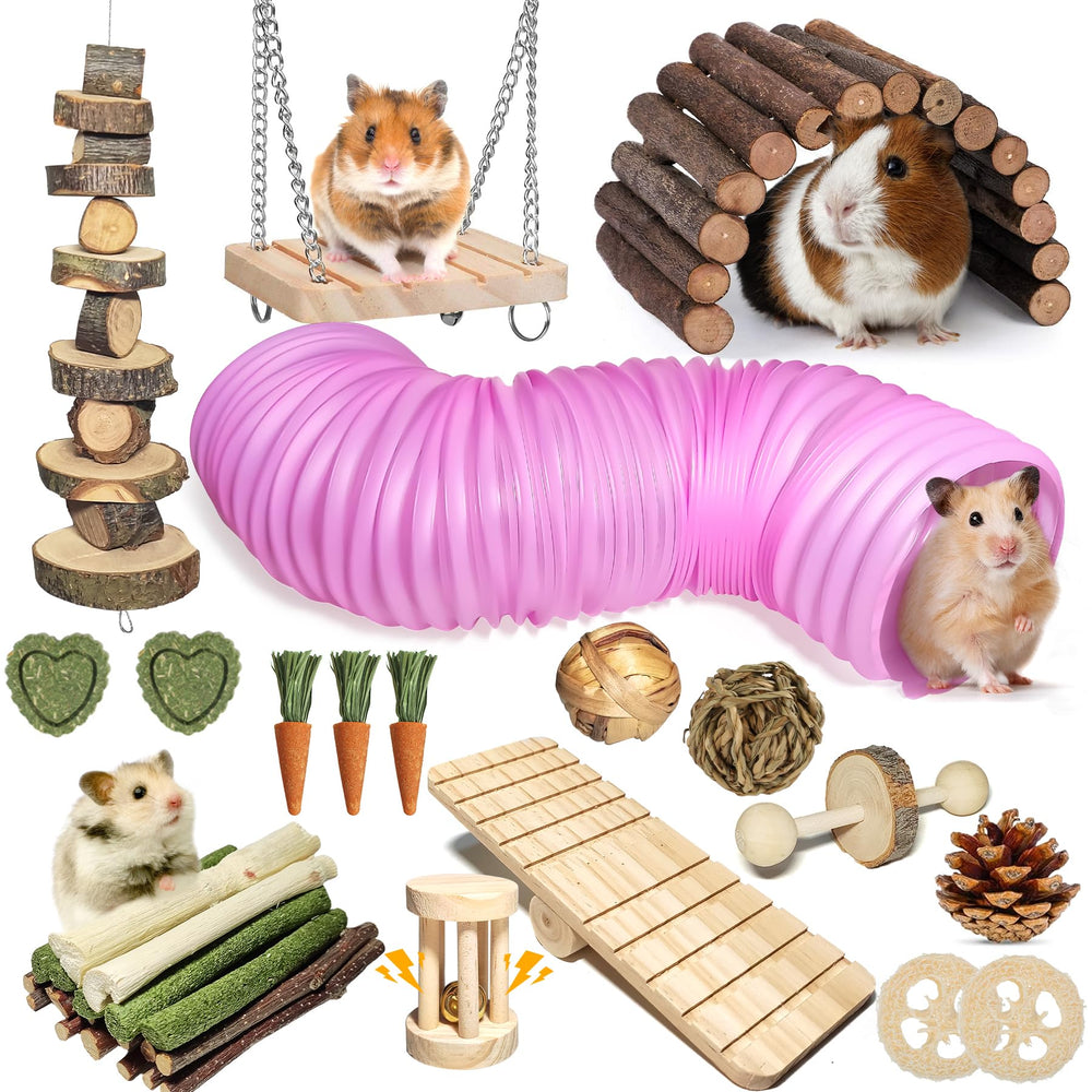 Kagoty hamster toy set with 40 pieces for engaging cage play