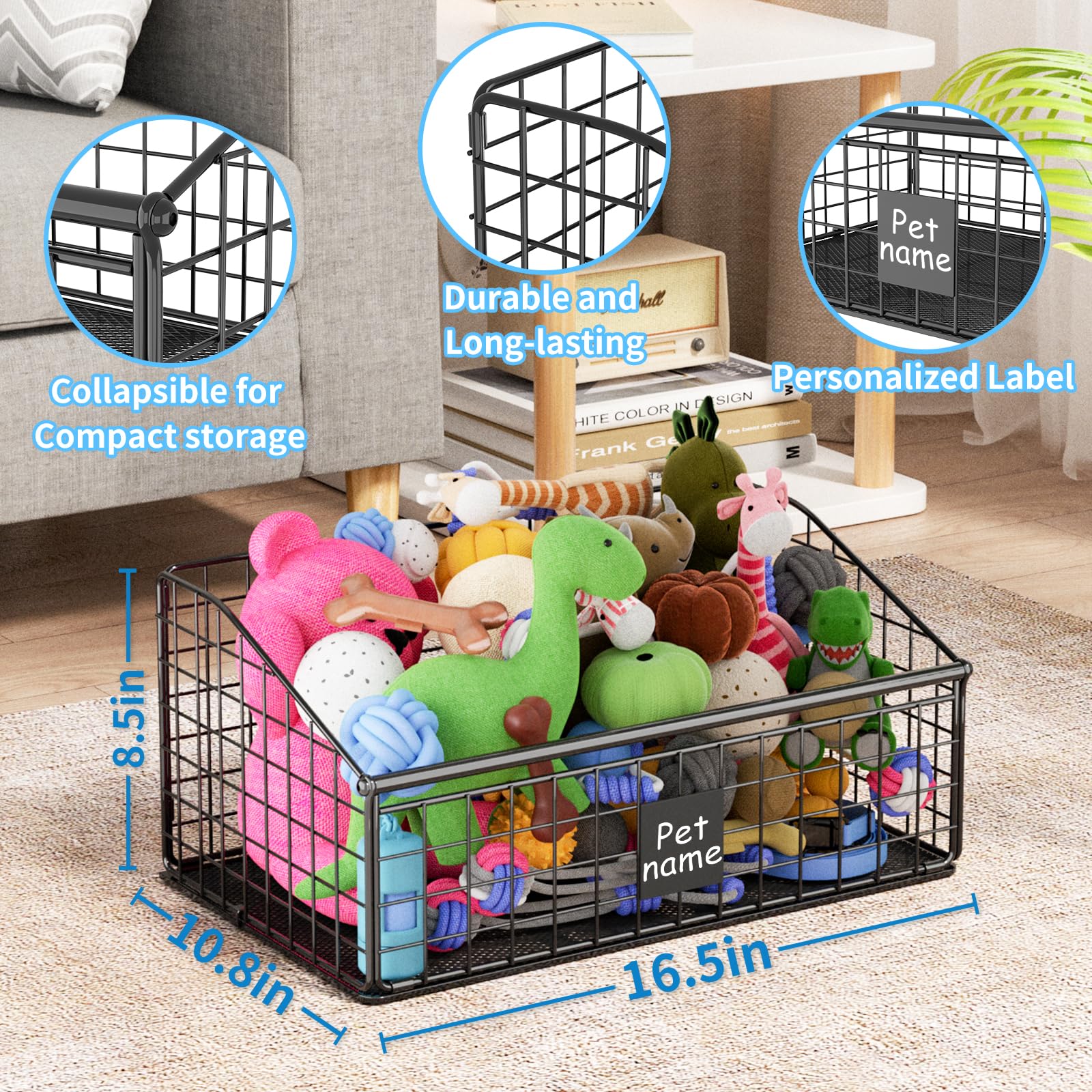 Kaiferty dimensions indicate ample capacity for small to medium dogs