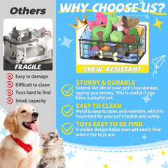 Kaiferty durable metal toy storage keeps toys organized and accessible.