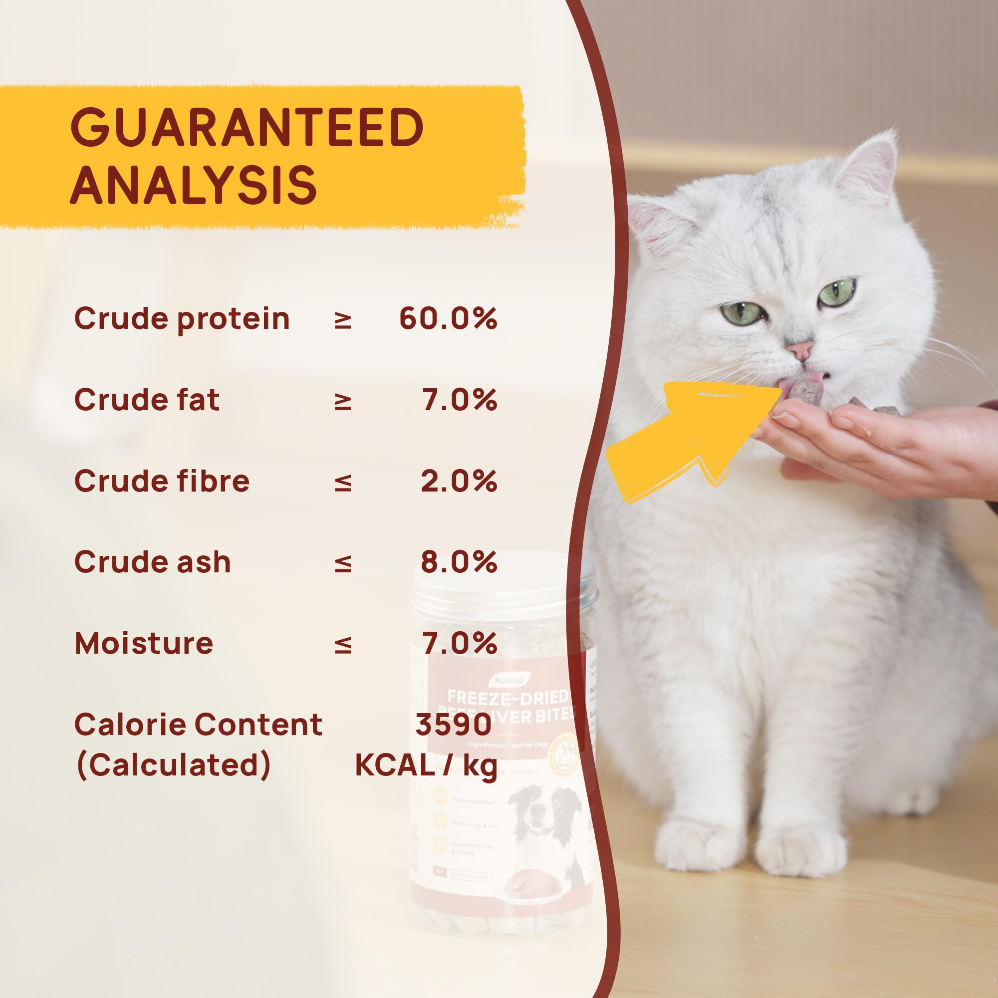 Kaiivo Cat and Dog Treats serving sample illustrates versatile rewards for cats and dogs