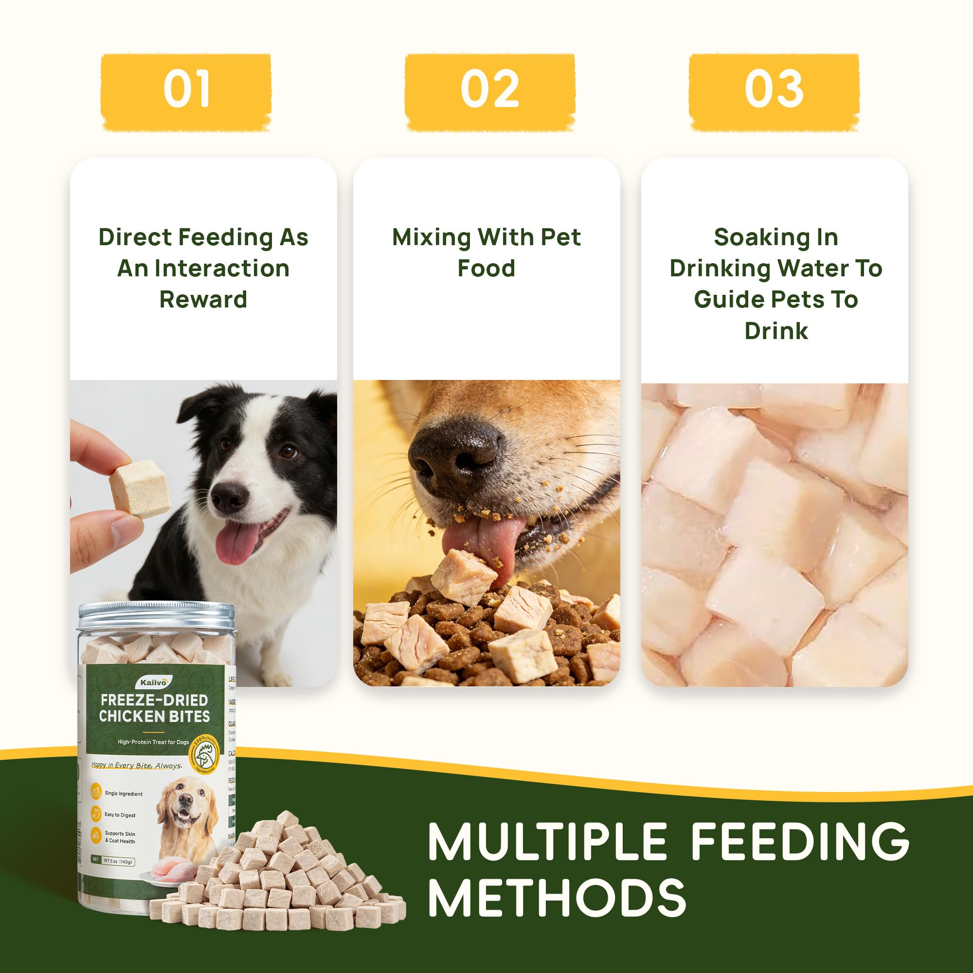 Kaiivo grain-free dog snack, a wholesome bite for daily enrichment.