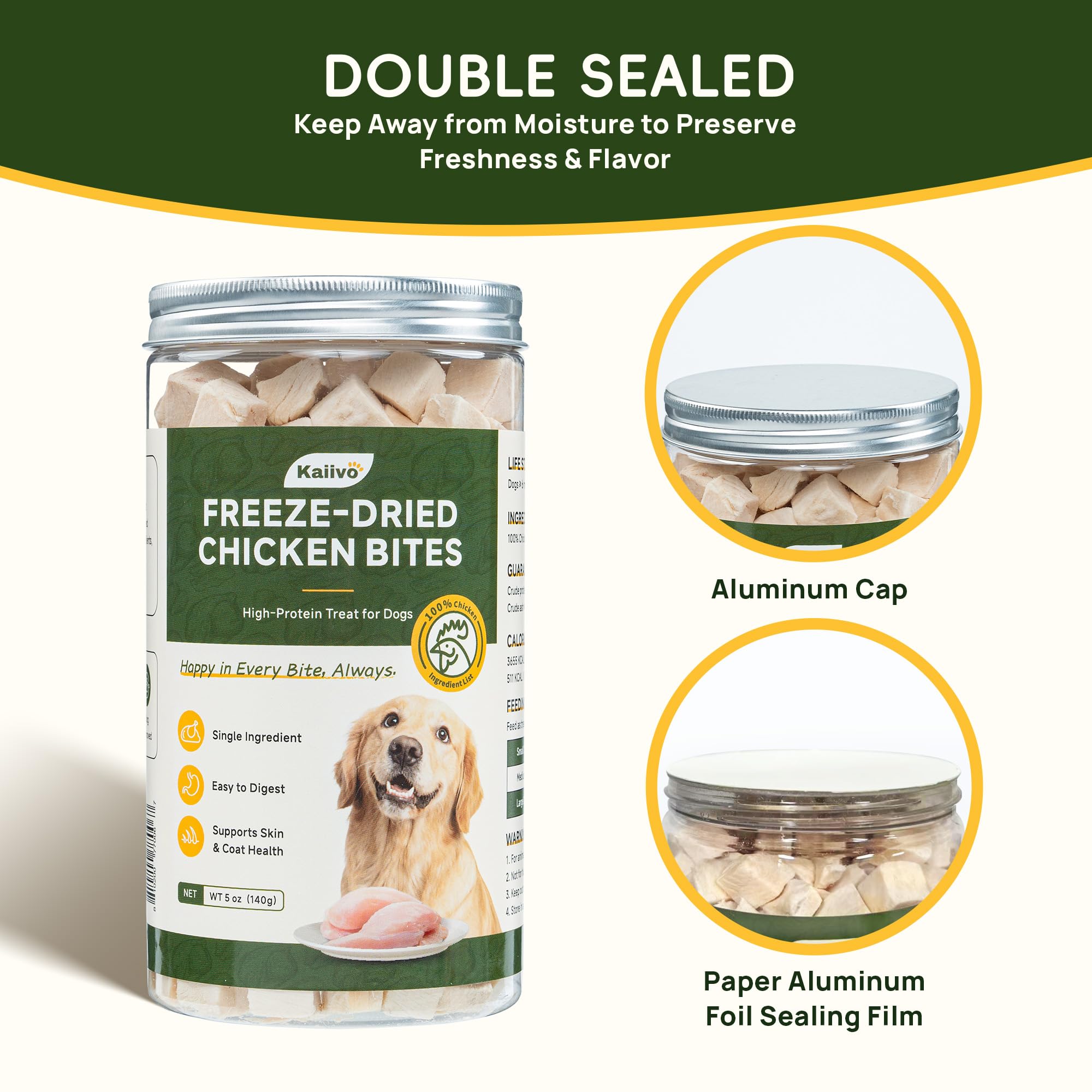 Kaiivo rehydrated soft texture for comforting training rewards.