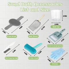 KAINUM dual lid design sand bath for small animals offering visibility and retreat