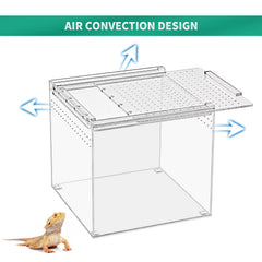 KAKOOTI Reptile Terrarium sliding feeding box enables quick access