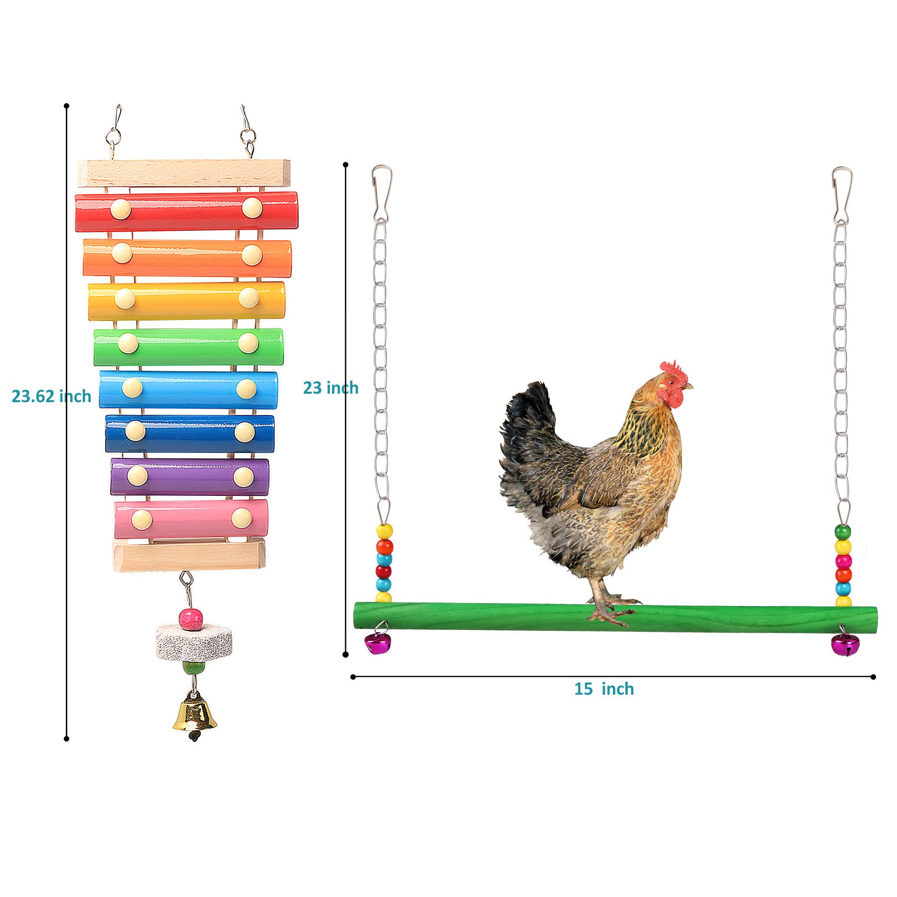 KAKUNM chicken toys coop ladder bridge encourages climbing and balance