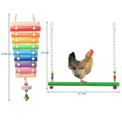 KAKUNM chicken toys coop ladder bridge encourages climbing and balance